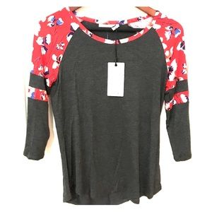LUQ Raglan Top, NWT